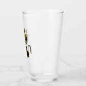 VERRE CHAT JAUNE ET NOIR CLAIR (Gauche)