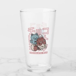 Verre Chat Kawaii avec du Lait au Chocolat – Pop Art Jap