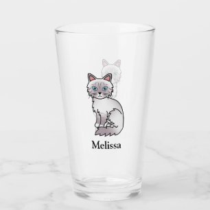 Verre Chat Lilac Point Tabby Birman / Ragdoll Mignon & N