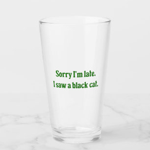 Verre Chat noir amusant