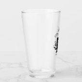 Verre Chat noir avec fleurs et expression portugaise (Droite)