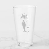 Verre Chat noir du milieu du siècle (Dos)