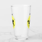 Verre Chat noir éffrayant Arrière Pleine Lune Jaune (Gauche)