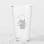 Verre Chat noir frais personnalisé (Dos)