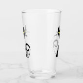 Verre Chat noir maigre avec grands yeux jaunes (Droite)