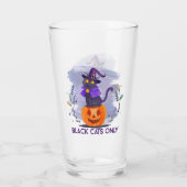 Verre Chat noir uniquement (Dos)