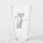 Verre Chat noir vintage (Dos)