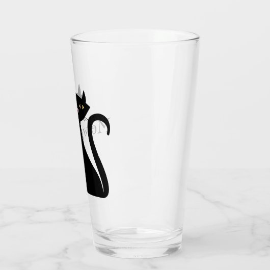 Verre Chat noir vintage (Gauche)