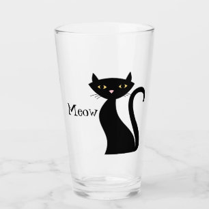 Verre Chat noir vintage