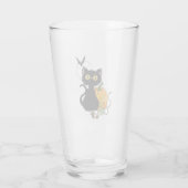 Verre Chat noir violet Citrouille d'Halloween (Dos)