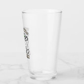 Verre Chat Restez Positif (Gauche)