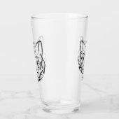 Verre Chat tribal noir et blanc (Droite)