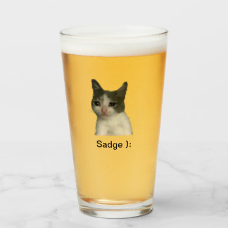 Verre Chat triste