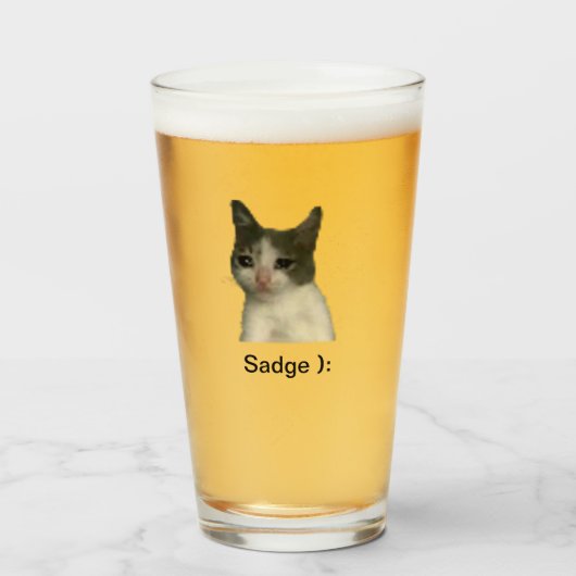 Verre Chat triste (Devant (rempli))