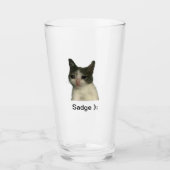 Verre Chat triste (Devant)