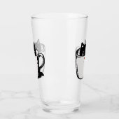 Verre Chaton noir avec nez rouge caché dans une tasse (Gauche)