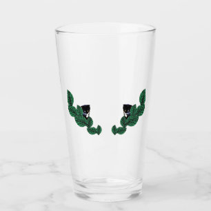 Verre Chatons avec Feuille