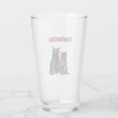 Verre Chats âmes sœurs rouge noir (Dos)