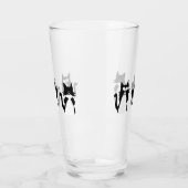 Verre Chats noirs et blancs | Trois chatons (Gauche)