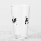 Verre Chats noirs et blancs | Trois chatons sages (Droite)