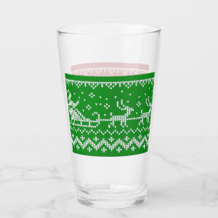 Verre Chaudron moche Le Père Noël traîne et rennes