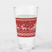 Verre Chaudron moche Le Père Noël traîne et rennes (Devant)