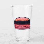 Verre Chautauqua Lake New York Red Sunrise (Devant)