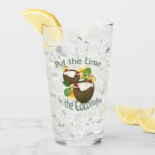 Verre Chaux dans la noix de coco (Devant glace)