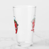 Verre Chef de poivron hot texte personnalisé (Gauche)