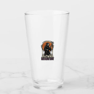 Verre Chemise blanche gravure vintage Halloween Faucheur