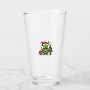 Verre Chemise de conception de tortue de Noël mignonne g