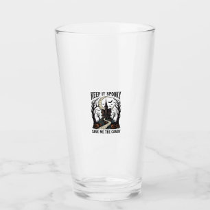 Verre Chemise Maison Hantée Gravure Halloween Vintage Ar