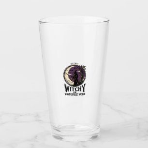 Verre Chemise sorcière vintage avec art Halloween de lun