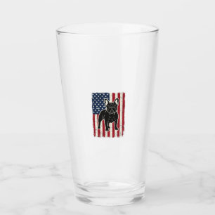 Verre Chemise vintage drapeau patriotique Bouledogue fra