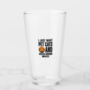 Verre Chemises Halloween Vintage Films d'Horreur Chats d