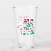 Verre Cher papa, de toutes les balles dans le monde (Devant)