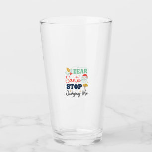Verre Cher Père Noël Arrête De Me Juger Noël Champignon