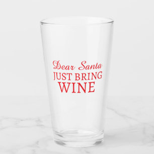 Verre Cher Père Noël Drôle Texte Personnalisé Noël Vin
