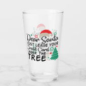 Verre Cher Père Noël Laissez simplement votre carte de c (Dos)