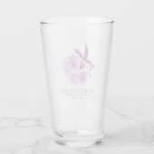 Verre Cherry Blossom fleur violet mariage nom de famille (Dos)