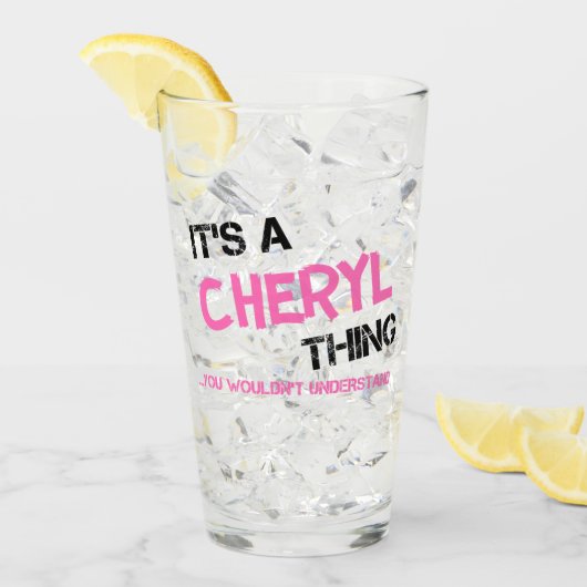 Verre Chéryl chose que tu ne comprendrais pas (Devant glace)