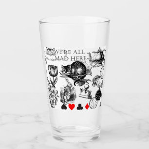 Verre cheshire cat classique alice dans l'art du pays de