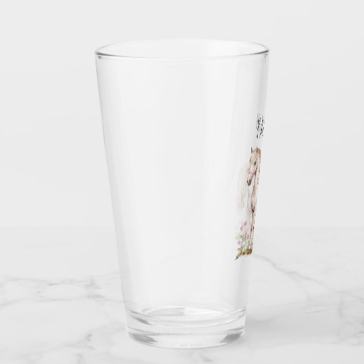 Verre Cheval Blanc & Fleurs (Droite)