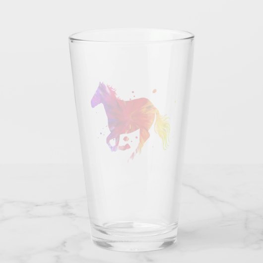 Verre Cheval coloré (Dos)