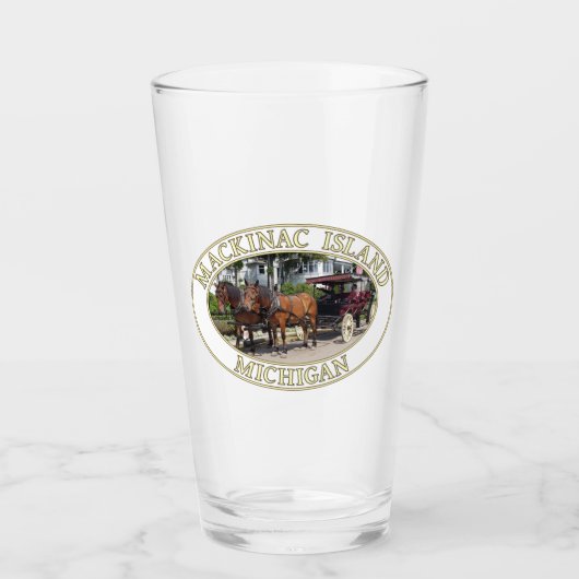 Verre Cheval et transport sur l'île Mackinac, Michigan (Devant)
