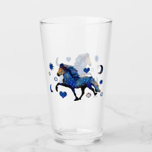 Verre Cheval islandais Nuit étoilée