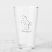 Verre Cheval noir tenché Élevant avec des percées de pou (Dos)