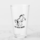 Verre Cheval noir tenché Élevant avec des percées de pou (Devant)