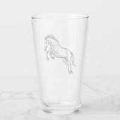 Verre Cheval Sauter Doodle noir et blanc (Dos)