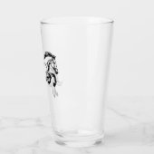Verre Cheval Sauter Doodle noir et blanc (Gauche)